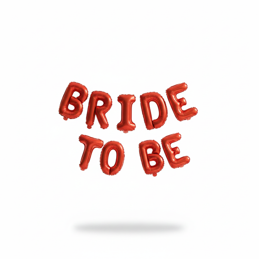 Red Bride To Be Balloon Banner