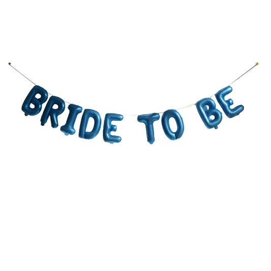Blue Bride To Be Balloon Banner