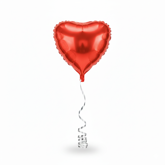 Red Heart Foil Balloon