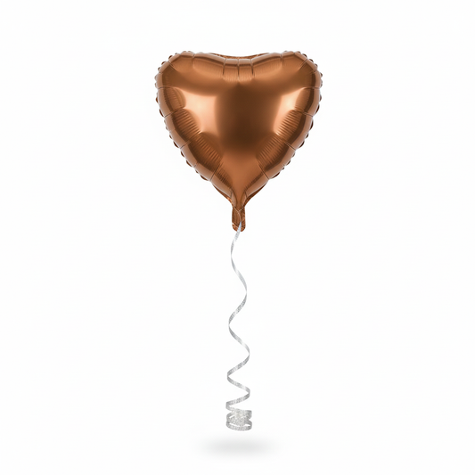 Bronze Heart Foil Balloon