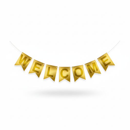 Gold Welcome Banner