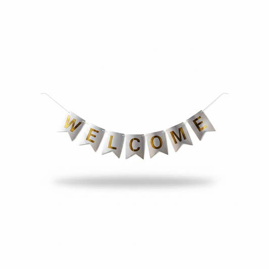 Silver Welcome Banner
