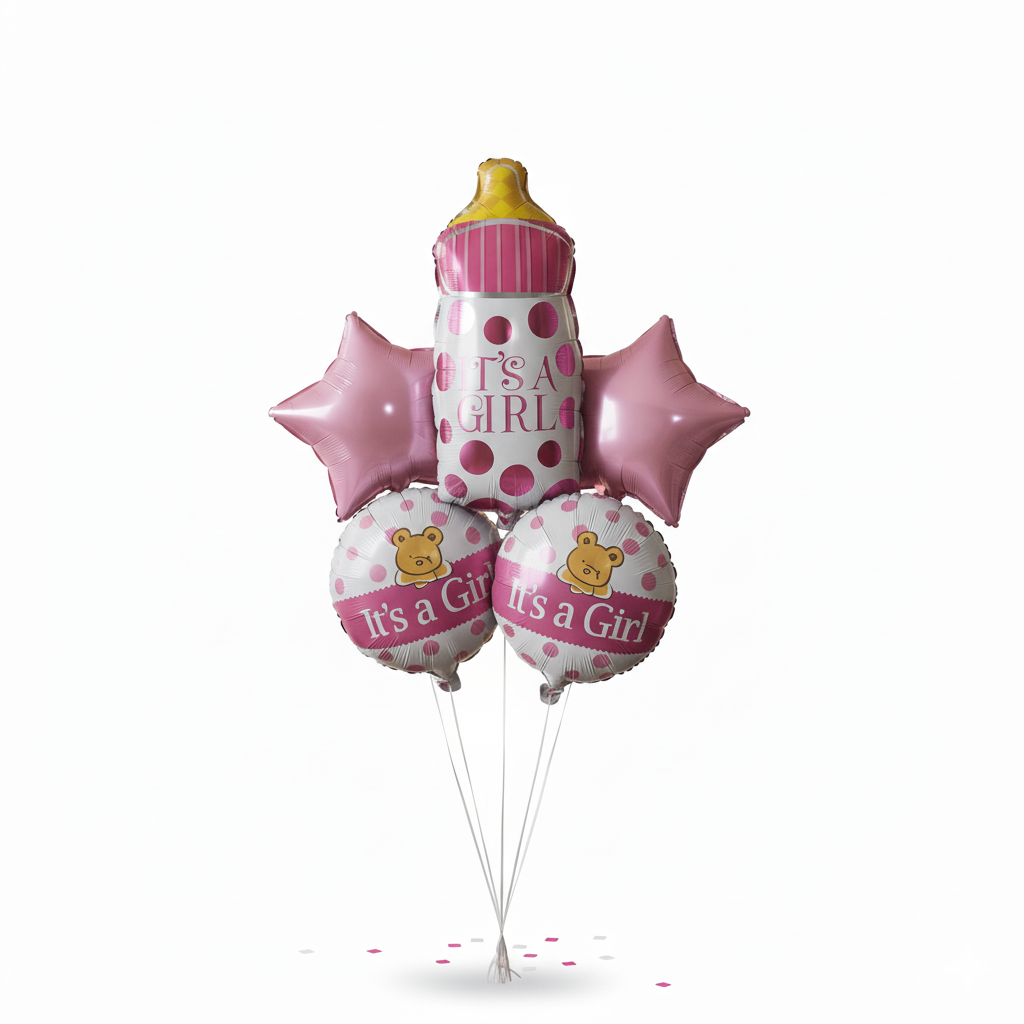 It’s a Girl-  Baby Bottle Balloon Bouquet